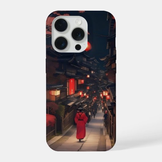 Kyoto Night Lantern Walk iPhone Case iPhoneケース (裏面)