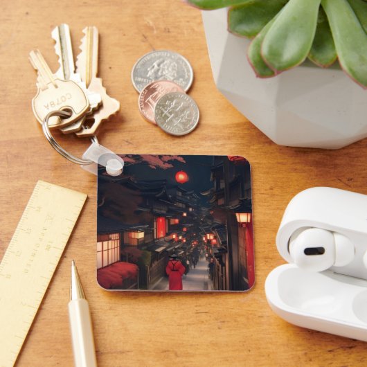 Kyoto Night Lantern Walk Keychain キーホルダー (デスク)