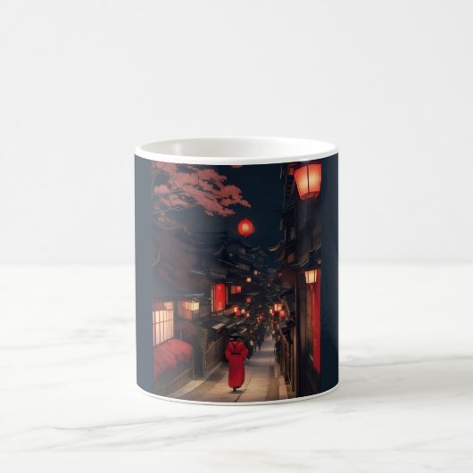 Kyoto Night Lantern Walk Mug コーヒーマグカップ (中央)