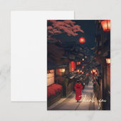 Kyoto Night Lantern Walk Thank You Card サンキューカード (正面/裏面)