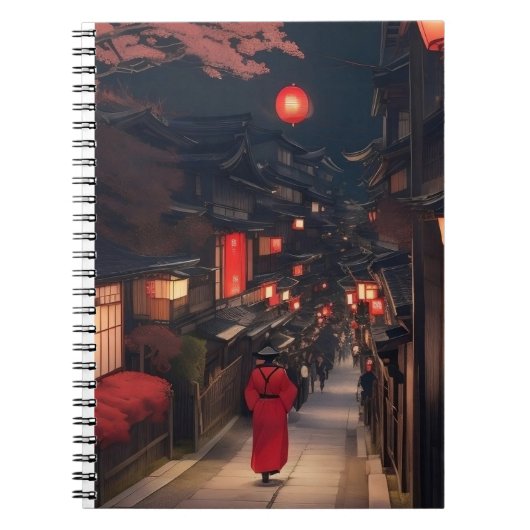 Kyoto Night Lanterns Notebook ノートブック (正面)