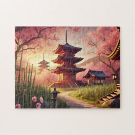 Kyoto Pagoda Cherry Blossom & Bamboo Forest ジグソーパズル
