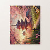 Kyoto Pagoda Cherry Blossom & Bamboo Forest ジグソーパズル (縦)