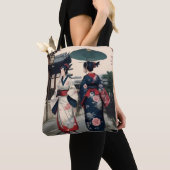 Kyoto Spring Walk Kimono Tote Bag トートバッグ (クローズアップ)