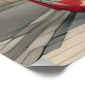 Kyoto Spring Walk Wall Art – Kimono Scene ポスター (角)