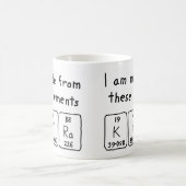 Kyraの周期表の名前のマグ コーヒーマグカップ (中央)
