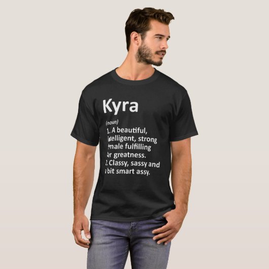 KYRA定義名クパーソナライズされたリスマおもしろいス Tシャツ (正面フル)