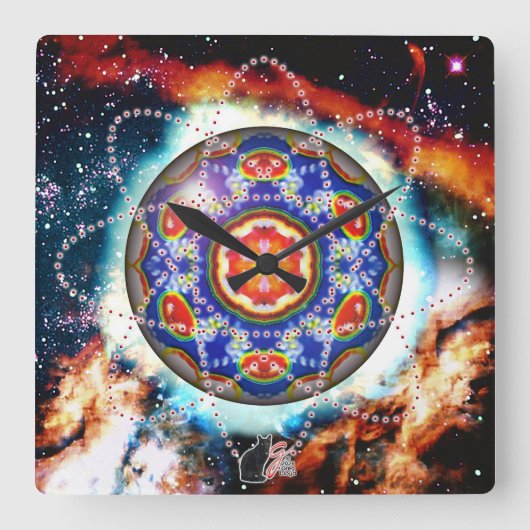 Kyron Orbz  スクエア壁時計 (正面)