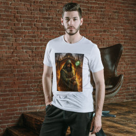 Kyrzon - スタッフとドレッドスパイア ダークファンタジーのウォーロック tシャツ
