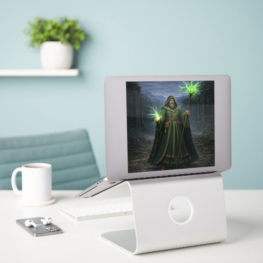 Kyrzon Sigil Sticker – Mystical Symbol Art for Fan シール (デスク上のノートパソコン)