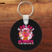 Lでクリスマスマッチングファミリー最高のトナカイ キーホルダー (正面)