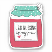 LとDの看護は私のジャム労働と配送ナース シール (正面)