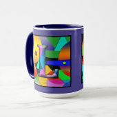 LとKの一文字のコーヒーマグを主題文字アルファベットで マグカップ (正面左)