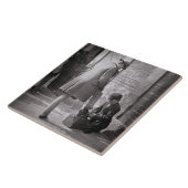 「Lの街の生活からの独立した靴黒、 タイル (側面)