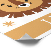 Lはライオン、ナーサリー、ベッドルーム、子供の壁アート ポスター (角)