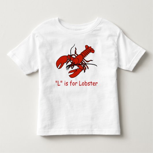 Lはロブスターのため綴るために学びますです トドラーTシャツ (正面)