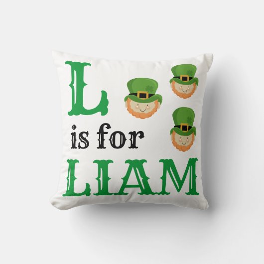 LはLiamベイビーのL  クッション (正面)