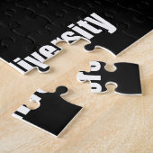 lはNeurodiversityの赤い頭脳のパズルを祝います ジグソーパズル (側面)