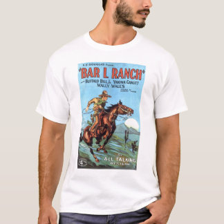 "Lを牧場" 1930年のヴィンテージの映画のポスターのTシャツ禁止して下さい Tシャツ