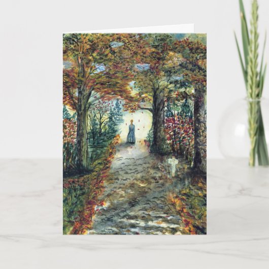 lを絵を描くSymapthyの水彩画 カード (正面)