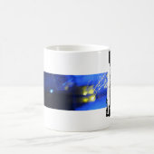 Lタイポグラフィカッコいい・モノグラムグランジ・マグ コーヒーマグカップ (中央)