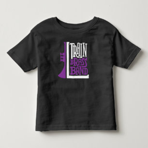 Lトレイン真鍮バンドロゴ – ToddlerブラックTシャツ トドラーTシャツ