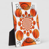 lバスケットボールのチャンピオンズプラークの試合を愛する フォトプラーク (側面)