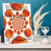 lバスケットボールのチャンピオンズプラークの試合を愛する フォトプラーク (側面)