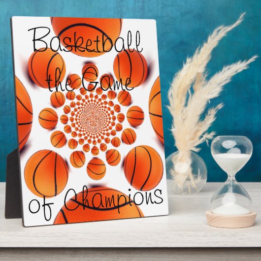 lバスケットボールのチャンピオンズプラークの試合を愛する フォトプラーク (側面)