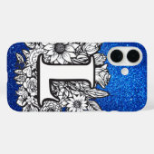 Lパーソナライズされた字のフローラエレガントグリッター Case-Mate iPhoneケース (裏面 (横))