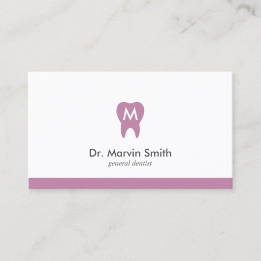 Lパープル歯科モノグラム歯科アポイントメント 予約カード (正面)