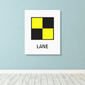 Lファミリ名フ航海のラグ キャンバスプリント (インサイチュ (ウッドフロア))