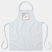 Lブルーフランスの（紋章の）フラ・ダ・リスストライプクリプトモノグラム エプロン (正面)
