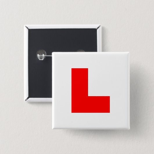 Lプレートの学習者の運転者/バチェロレッテの雌鶏夜 缶バッジ (正面&裏面)