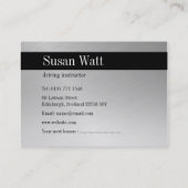 Lプレートの黒い運転インストラクターの名刺 名刺 (裏面)