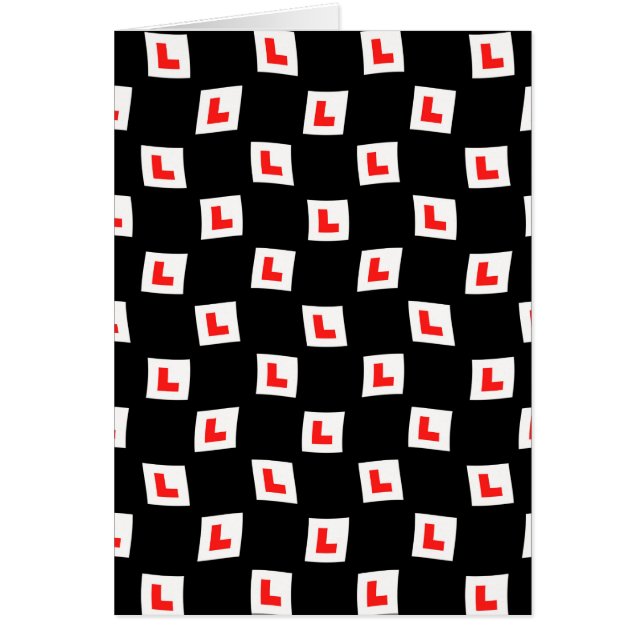 Lプレート学習者壁紙の黒い背景 (正面)