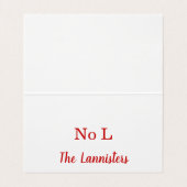 Lミニジョーククリスマスカード 名刺 (内部フラット)