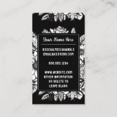 Lモノグラムの字フローラ花 名刺 (裏面)