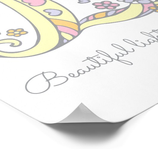 Lモノグラムアートルシンダの女の子の名前の意味ポスター ポスター (角)