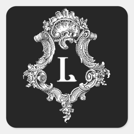 Lモノグラムイニシャル スクエアシール (正面)