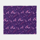 Lモノグラムパーソナライズされたと名前Louisa フリースブランケット (正面(横))