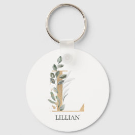 Lモノグラムフローラパーソナライズされたキーチェーン キーホルダー