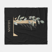 Lモノグラムフローラパーソナライズされたフリースブランケット フリースブランケット (正面(横))