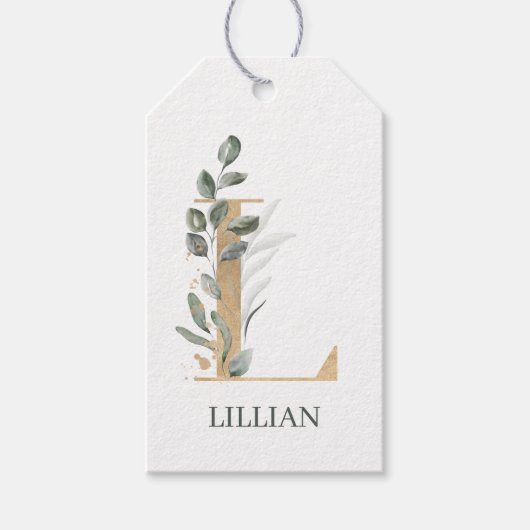 Lモノグラムフローラ パーソナライズされた ギフトタグ (正面)