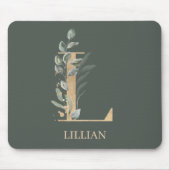 Lモノグラムフローラ パーソナライズされた マウスパッド (正面)