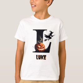 Lモノグラム トリック オア トリート かわいいハロウィン Tシャツ