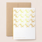 L中国のペーパーカットピッグ年2019ラグジュアリークラフトC 箔カード (裏面封筒付き)