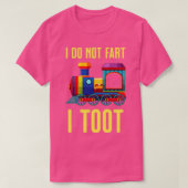 L列車に乗り込んだ子供たち私はTをおもしろいファートしない Tシャツ (デザイン正面)