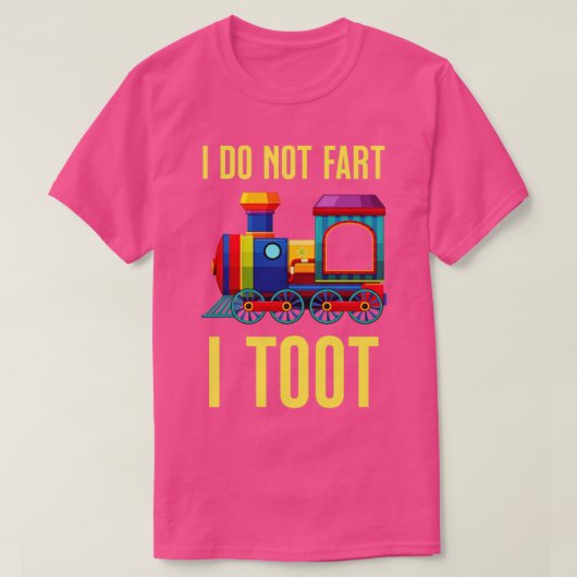 L列車に乗り込んだ子供たち私はTをおもしろいファートしない Tシャツ (デザイン正面)