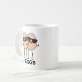 L卵おもしろいプリン コーヒーマグカップ (正面左)